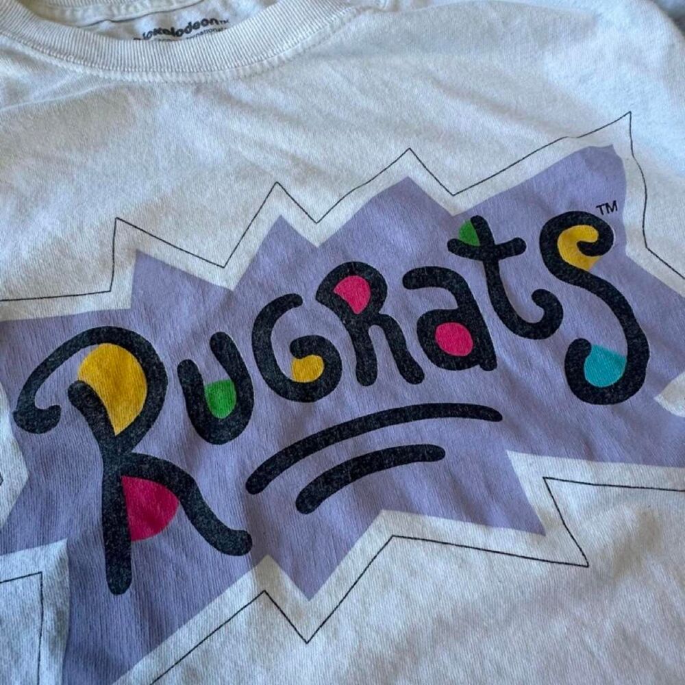 Rugrats White Long Sleeve Shirt Size Large L Vintage Inspired Y2K 90s
